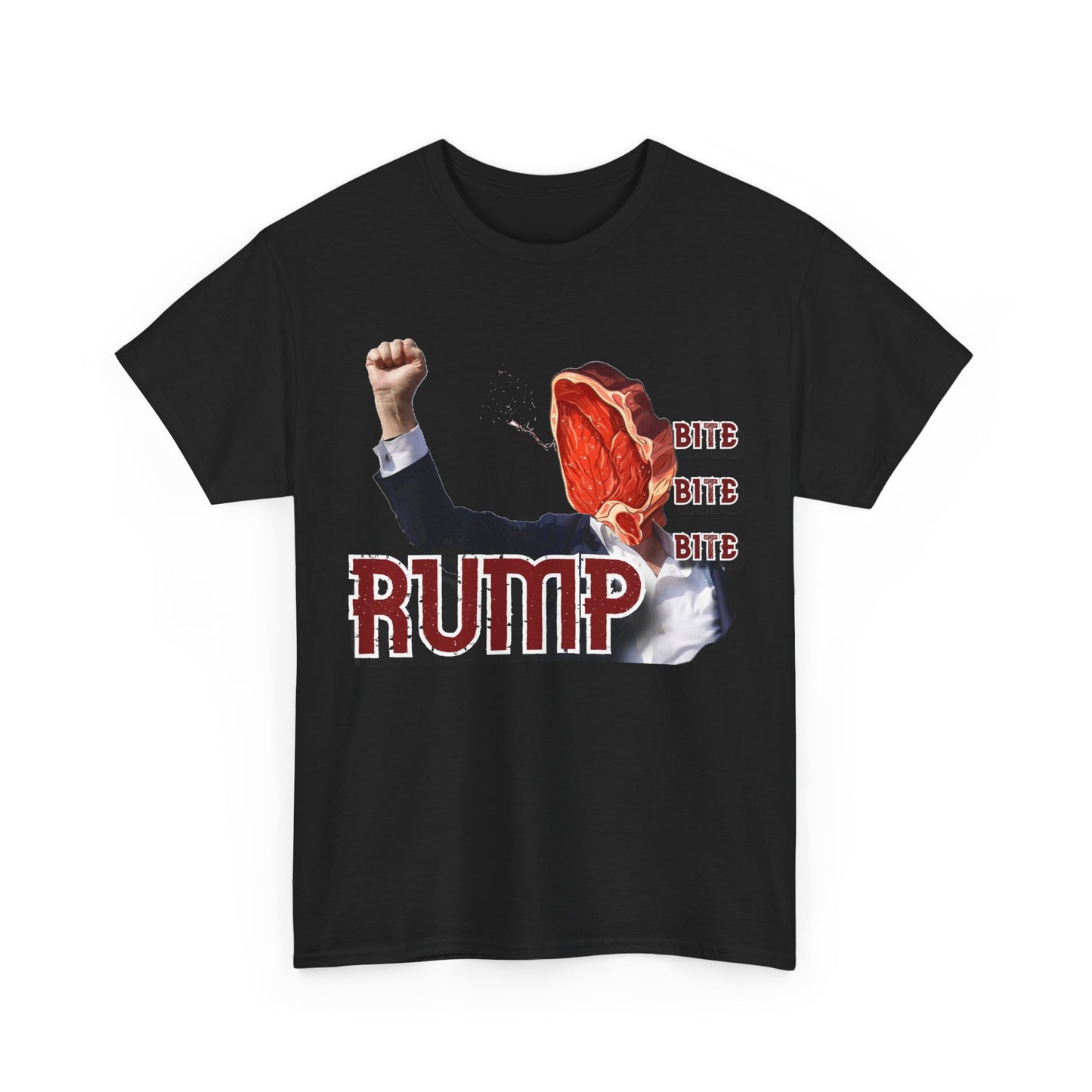 Takin' a bite, Satirical Unisex Heavy Cotton Tee, Political Humor, Election Day Attire, Meme Clothing, Comedic Graphic