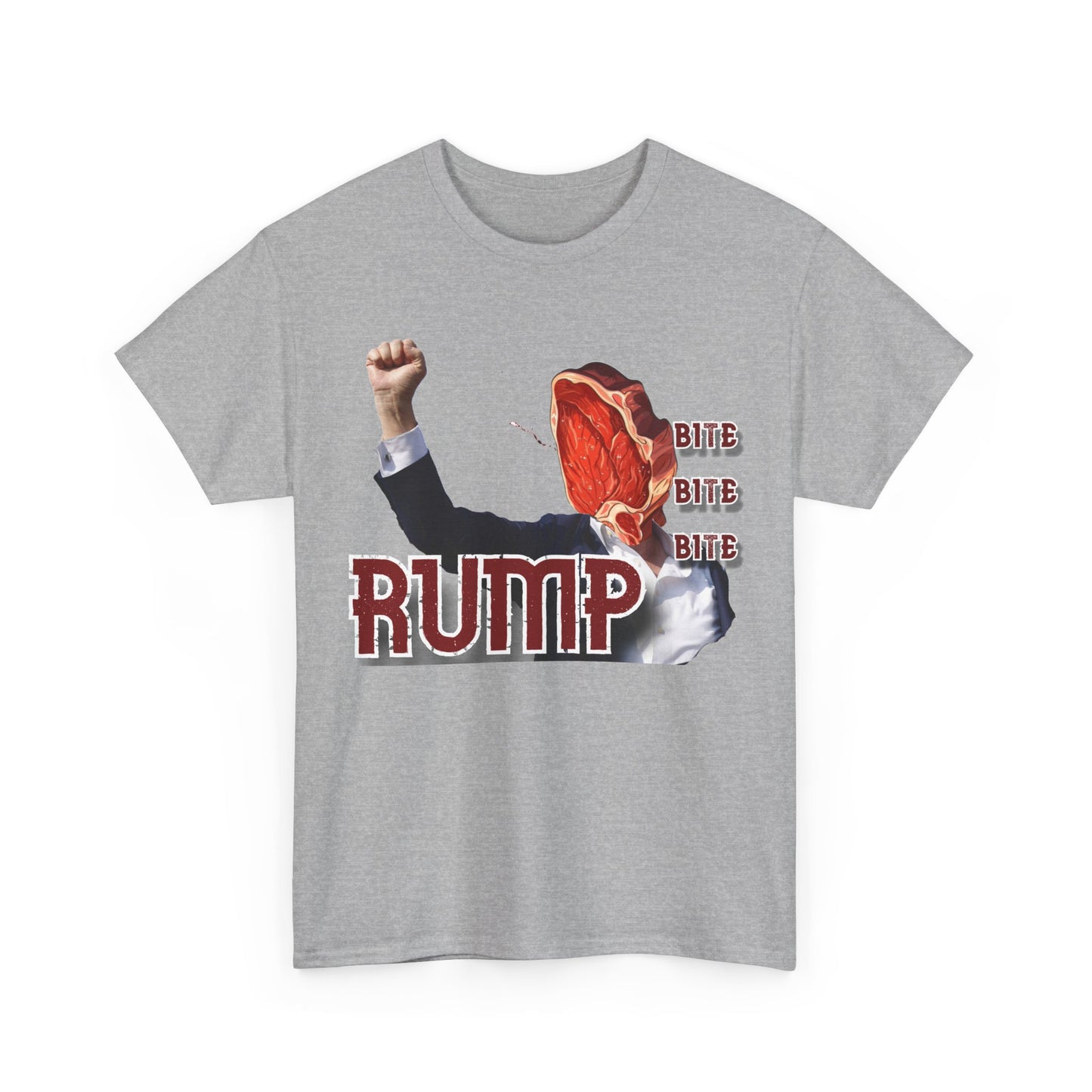 Takin' a bite, Satirical Unisex Heavy Cotton Tee, Political Humor, Election Day Attire, Meme Clothing, Comedic Graphic