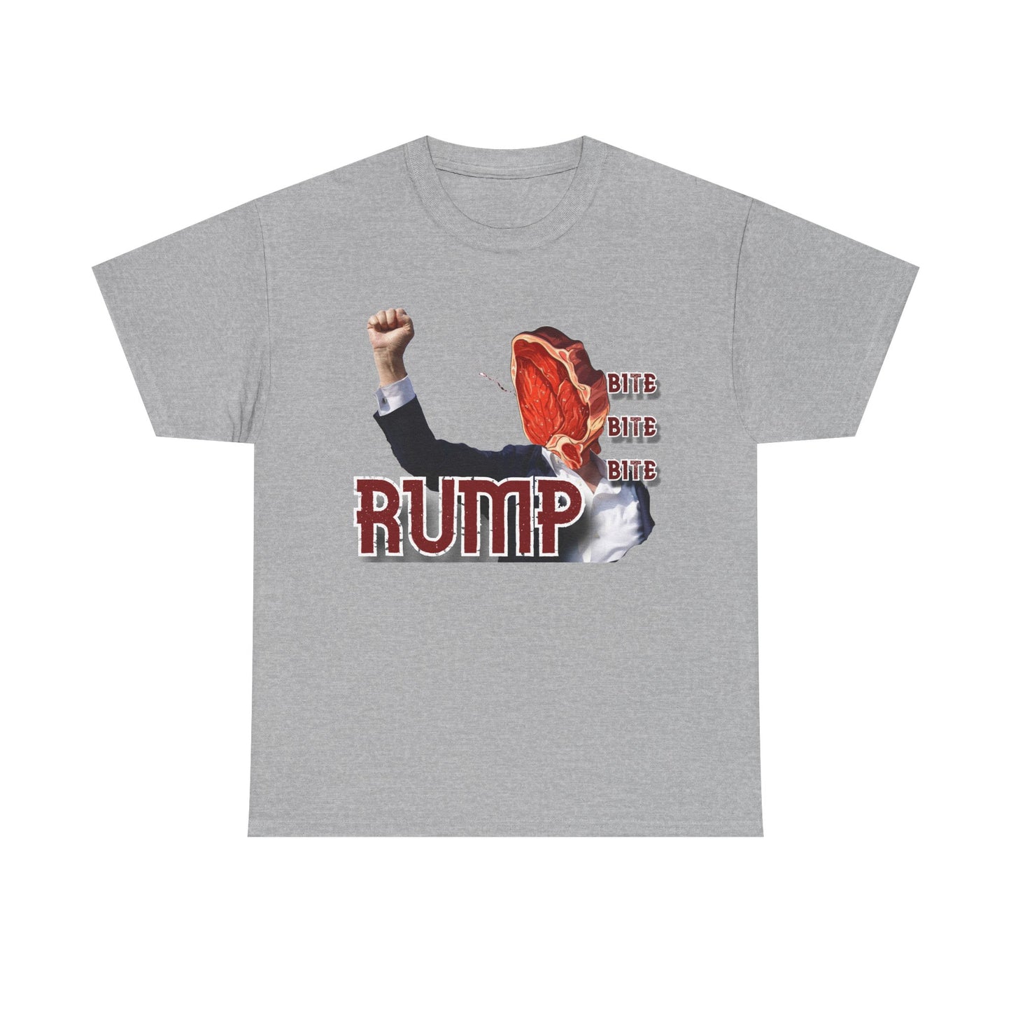 Takin' a bite, Satirical Unisex Heavy Cotton Tee, Political Humor, Election Day Attire, Meme Clothing, Comedic Graphic