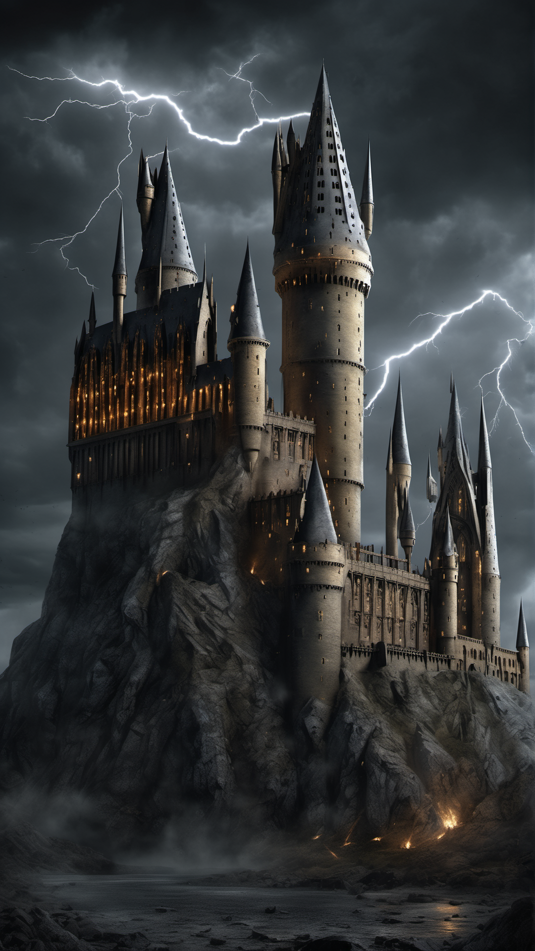Hogwarts... But The Good Guys Lost - Ai Phone Wallpaper Pack (Castle Exterior)