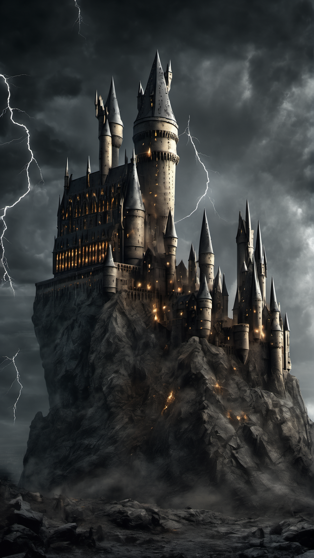Hogwarts... But The Good Guys Lost - Ai Phone Wallpaper Pack (Castle Exterior)