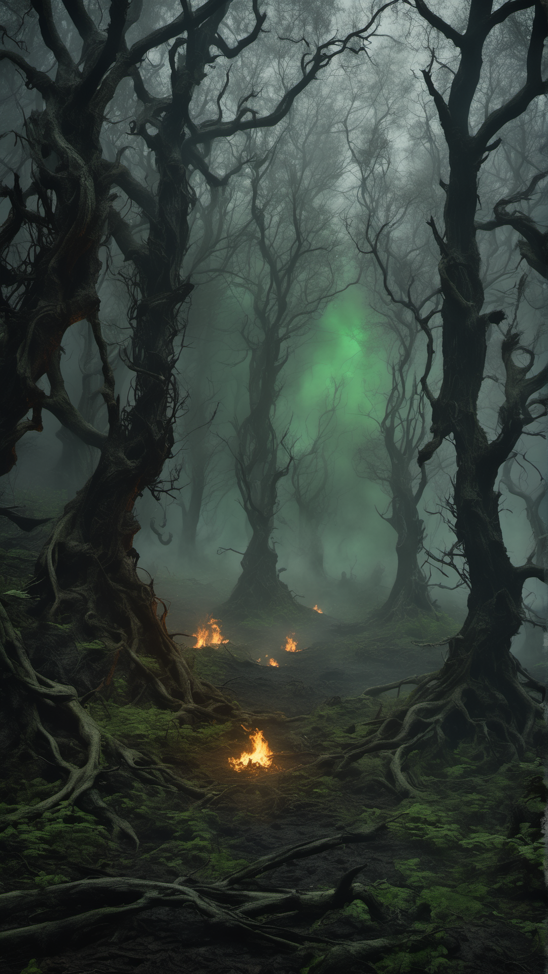 Hogwarts... But The Good Guys Lost - Ai Phone Wallpaper Pack (Forbidden Forest After The War)