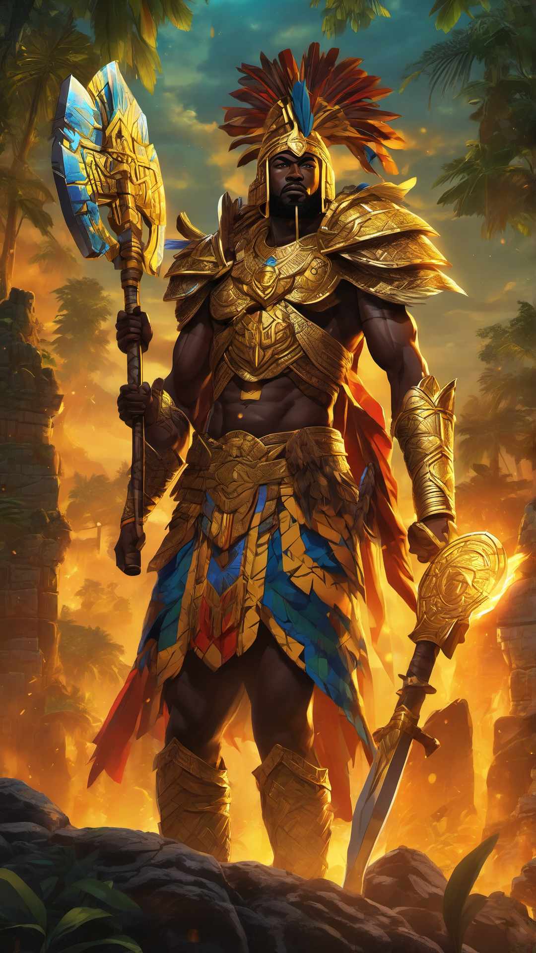 National Anime Heroes Part 3 Africa - Ai Phone Wallpaper Pack