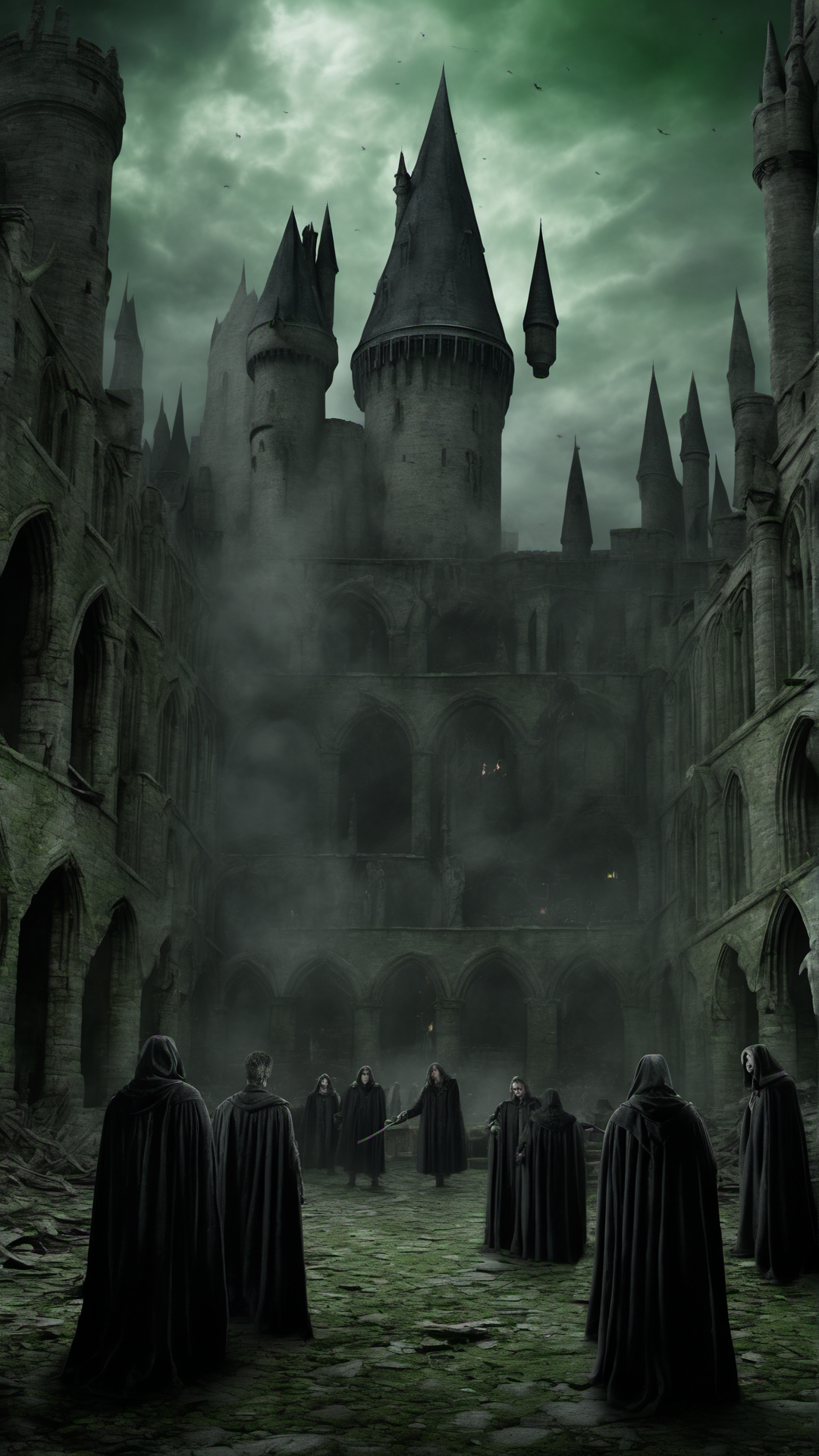 Hogwarts... But The Good Guys Lost - Ai Phone Wallpaper Pack (Students Enslaved)