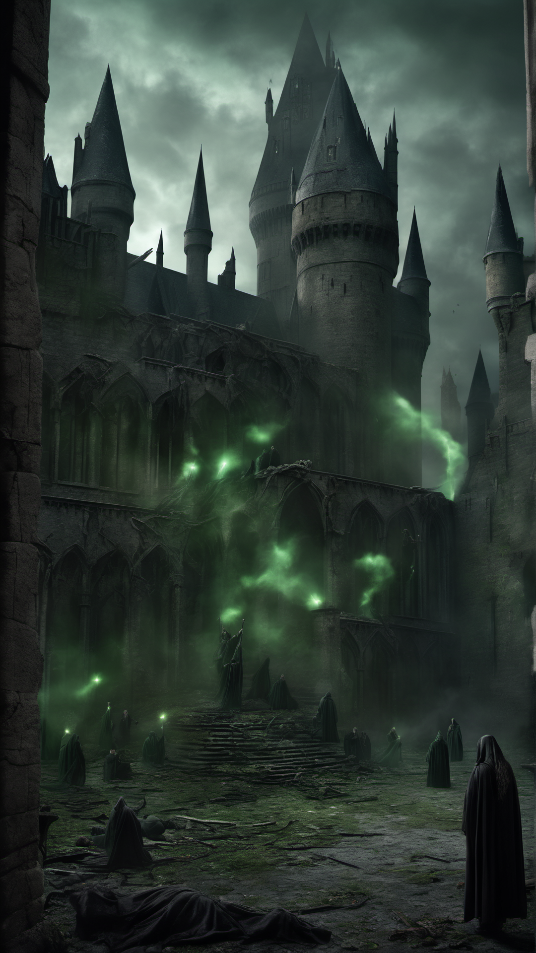 Hogwarts... But The Good Guys Lost - Ai Phone Wallpaper Pack (Students Enslaved)
