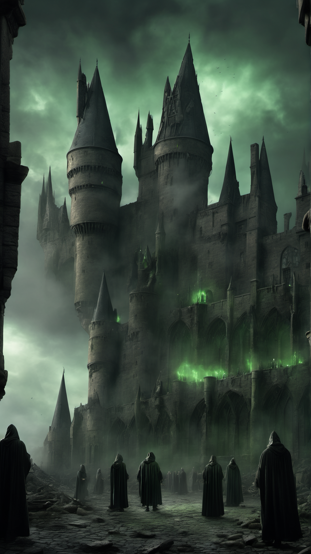 Hogwarts... But The Good Guys Lost - Ai Phone Wallpaper Pack (Students Enslaved)