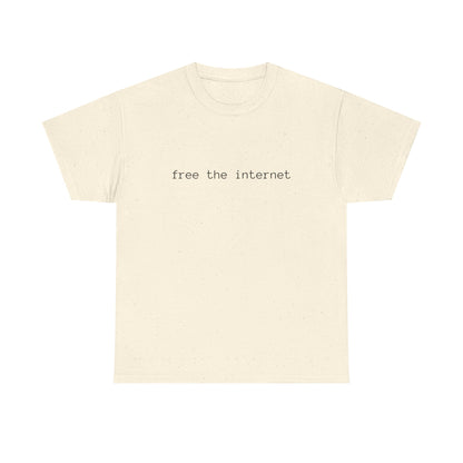Unisex Heavy Cotton Tee - "Free the Internet" Graphic Tee
