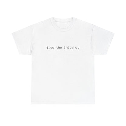 Unisex Heavy Cotton Tee - "Free the Internet" Graphic Tee
