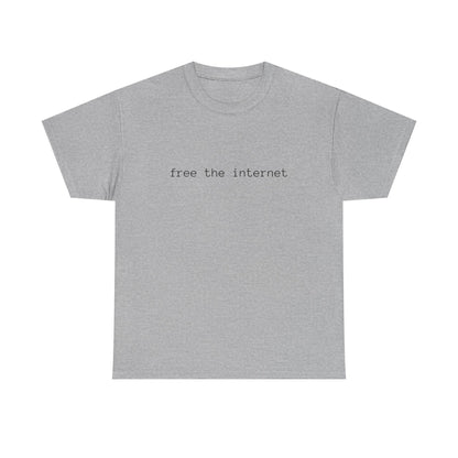 Unisex Heavy Cotton Tee - "Free the Internet" Graphic Tee