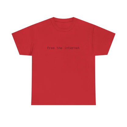 Unisex Heavy Cotton Tee - "Free the Internet" Graphic Tee