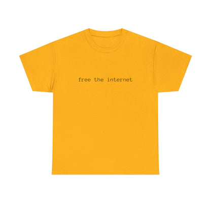 Unisex Heavy Cotton Tee - "Free the Internet" Graphic Tee