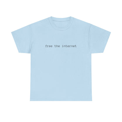 Unisex Heavy Cotton Tee - "Free the Internet" Graphic Tee