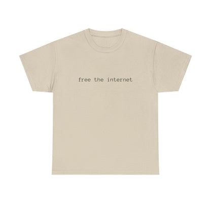 Unisex Heavy Cotton Tee - "Free the Internet" Graphic Tee