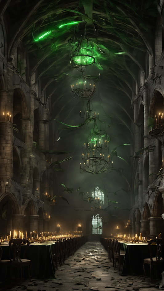 Hogwarts... But The Good Guys Lost - Ai Phone Wallpaper Pack (Ruined Great Hall)